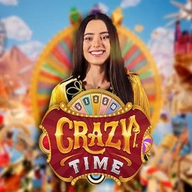 Live Casino logo of Crazy Time from Evolution at Slotoro Casino