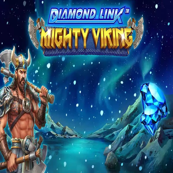 Diamond Link Mighty Viking slot logo by Greentube at Slotoro Casino