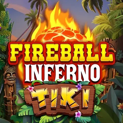 Fireball Inferno Tiki online game logo by NetEnt on slotorro.com