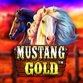 Mustang Gold online game logo by Pragmatic Play on slotorro.com
