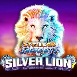 Stellar Jackpots with Silver Lion slot icon by Lightning Box Game, available at Slotoro Casino